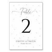 白結婚真珠の表番号 テーブルナンバー (正面)
