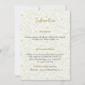 白結婚花柄 招待状 (裏面)