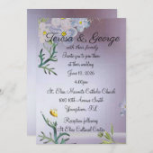 白結婚花 招待状 (正面/裏面)