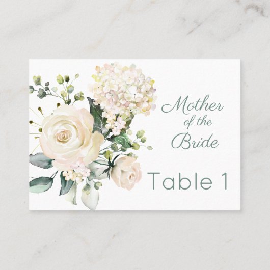 白結婚薔薇あじさい座席表 プレイスカード (裏面)