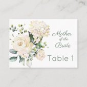 白結婚薔薇あじさい座席表 プレイスカード (正面)