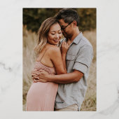 白結婚金ゴールド写エレガント真 箔招待状 (裏面)