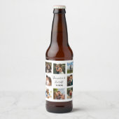 白結婚黒の写真コラージュ ビールラベル (正面)