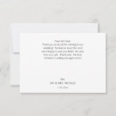『白結婚黒写真モダン2B』 サンキューカード (裏面)