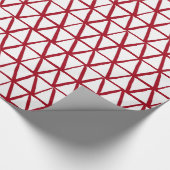 白絵を描と赤、クリスマス ラッピングペーパー (角)