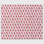 白絵を描と赤、クリスマス ラッピングペーパー (フラット)