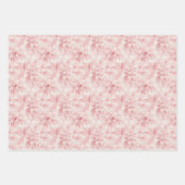 白絵を描の手のピンクの葉の水彩模様 ラッピングペーパーシート (正面2)