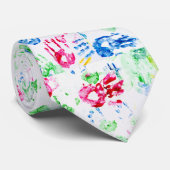 白絵を描の指の手のプリント ネクタイ (ロール)
