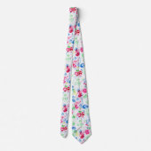 白絵を描の指の手のプリント ネクタイ (裏面)