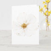 白絵を描牡丹空白の(Hand White) カード (黄色い花)