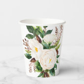 白絵を描牡丹 紙コップ (裏面)