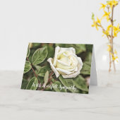 白絵を描薔薇の同情カード カード (黄色い花)