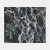 白絵画黒 フリースブランケット (正面(横))