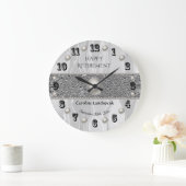 白絹と白真珠,退職をめでたく ラージ壁時計 (ホーム)