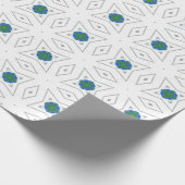 白緑色のドット模様 ラッピングペーパー (角)