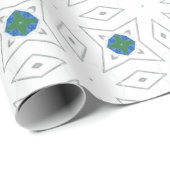 白緑色のドット模様 ラッピングペーパー (ロールコーナー)