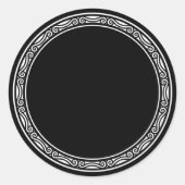 白縁どい枠 ラウンドシール (正面)