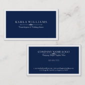 白縁どとミッドナイトブルーの背景 名刺 (正面/裏面)