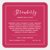 白縁どカスタム色成分一覧ラベル スクエアシール (正面)