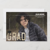 白縁ど卒卒業写真発表 招待状 (正面)