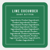 白縁ど線カスタム色成分ラベル スクエアシール (正面)