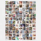 白縁ど108枚写真アート引用文Anything Goes フリースブランケット (正面)