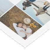 白縁ど16枚の写真でコラージュ ショートテーブルランナー (コーナー)