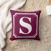 白縁ど | モノグラムパーソナライズされたポピー枕 クッション (ブランケット)
