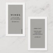 白縁ど（灰色） 名刺 (正面/裏面)