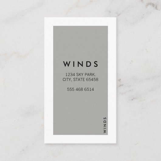 白縁ど（灰色） 名刺 (正面)