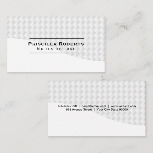 白織り抽象芸術パターン 名刺 (正面/裏面)