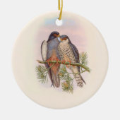 白羽の赤足筋 セラミックオーナメント (正面)