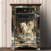 白翼ユニコーン神話的海ファンタジー馬 薄葉紙