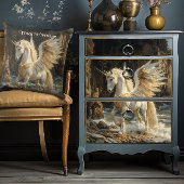 白翼ユニコーン神話的海ファンタジー馬 薄葉紙