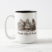 白考えの女王アリスのように ツートーンマグカップ (左)