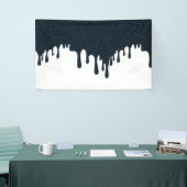 白背景にカスタムチャコールドリップ - モダンアートバナー 横断幕 (トレードショー)