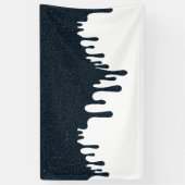 白背景にカスタムチャコールドリップ - モダンアートバナー 横断幕 (縦)