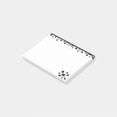 白背景にモダンな芸術的な黒の飛沫 ポストイット (アングル)