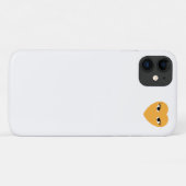 白背景のかわいい目とハートのiPhoneケース Case-Mate iPhoneケース (裏面(横))