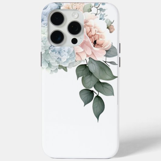 白背景のアジサイの花束 Case-Mate iPhoneケース (裏面)