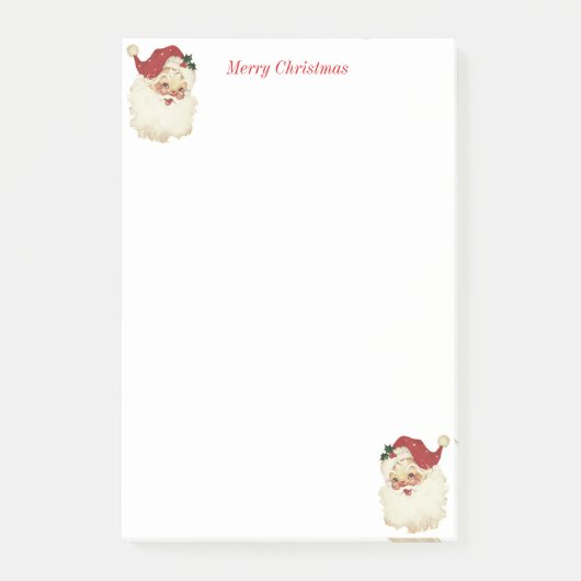 白背景のクリスマス サンタクロース ポストイット (正面)