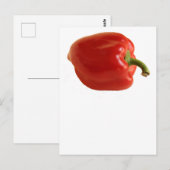 白背景のシンプルな赤いパプリカの写真 ポストカード (正面/裏面)