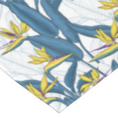 白背景の極楽鳥の花 テーブルクロス (アングル)