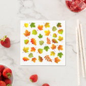 白背景の美しい紅葉 スタンダードカクテルナプキン (インサイチュ)