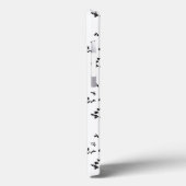 白背景の葉の白黒写真 Case-Mate iPhoneケース (裏面 / 左)