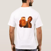 白背景の「Good Beer Good Times Good Friends」 Tシャツ (裏面)