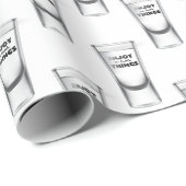 白背景 テキスト付きのショットグラス ラッピングペーパー (ロールコーナー)