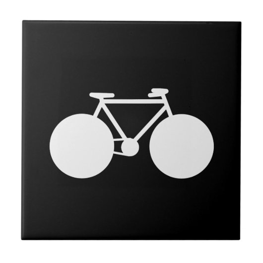 白自転車モダンデザイン タイル (正面)