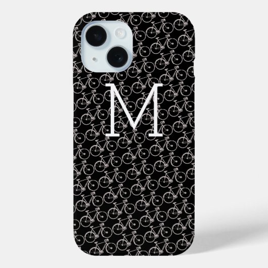 白自転車モノグラムの Case-Mate iPhoneケース (裏面)