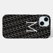 白自転車モノグラムの Case-Mate iPhoneケース (裏面 (横))